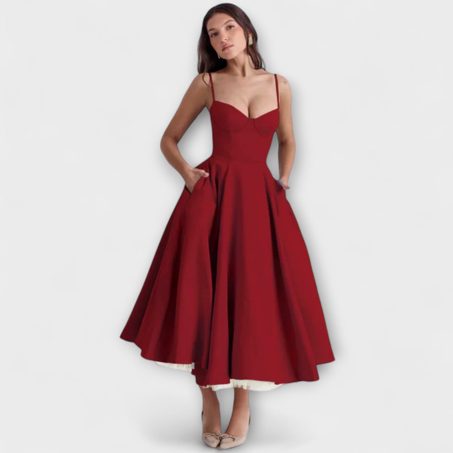 Elisa – Blomstret Midikjole