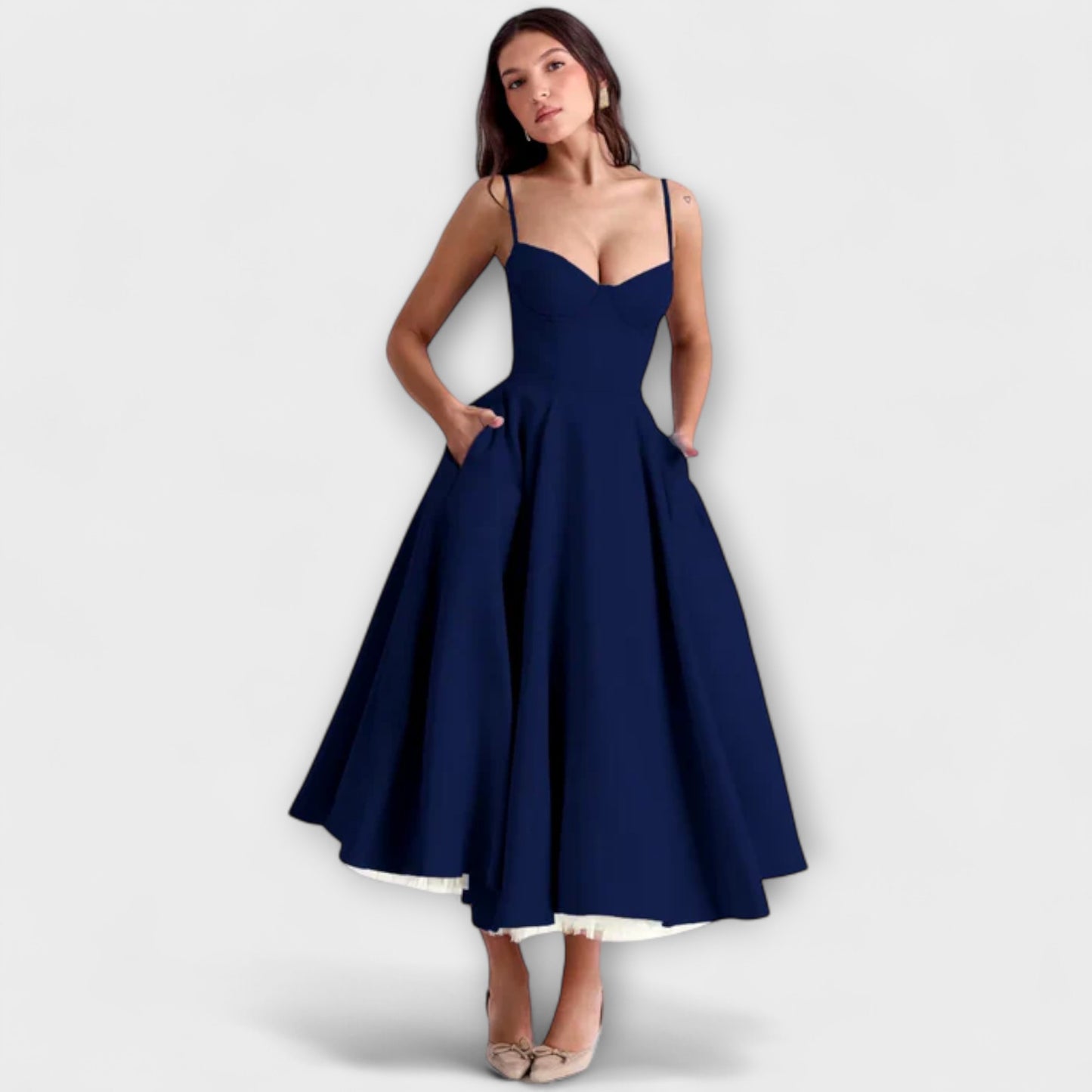 Elisa – Blomstret Midikjole