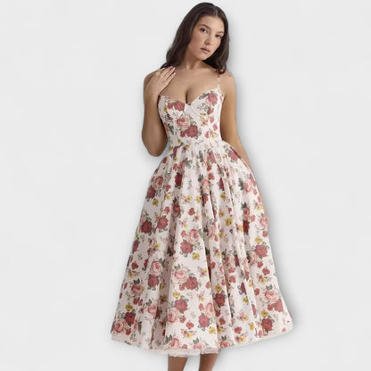 Elisa – Blomstret Midikjole