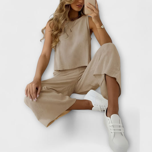 Livia – Ærmeløs Lin Sæt