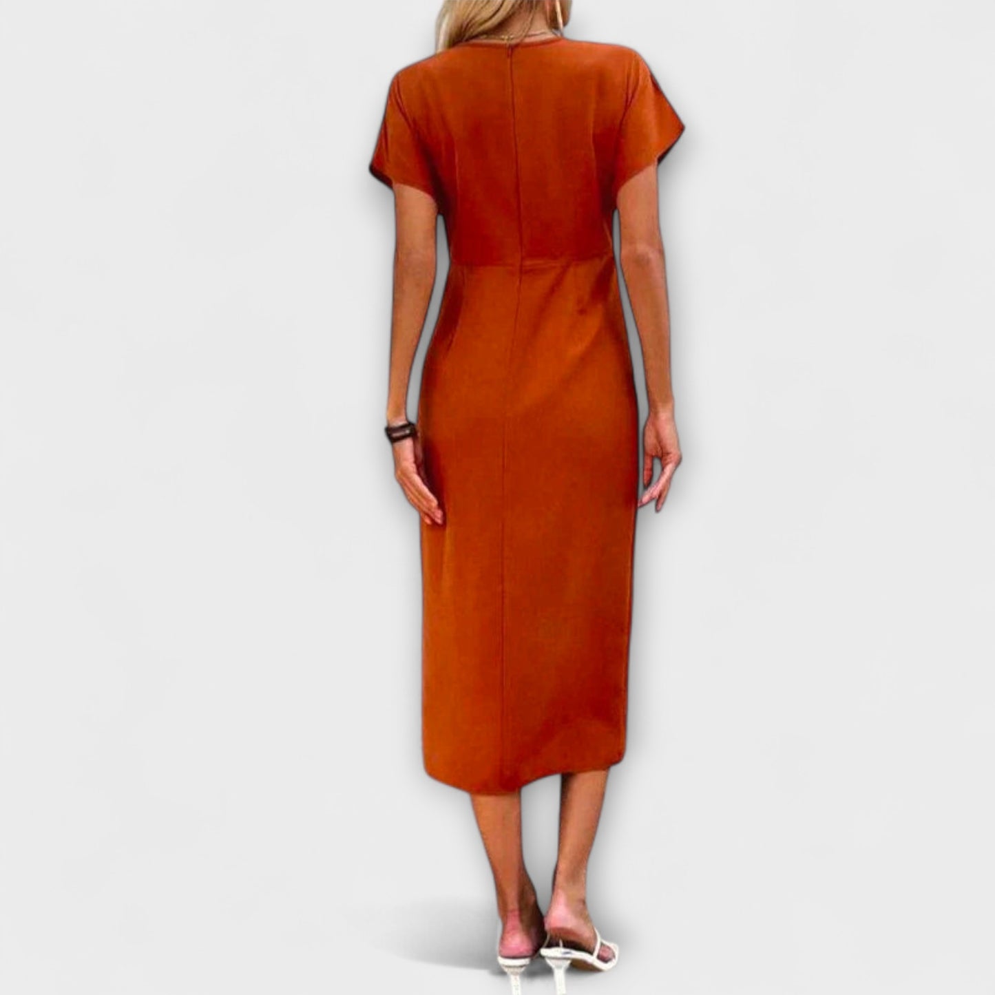 Rachele – V-Hals Luksus Satin Sommerkjole